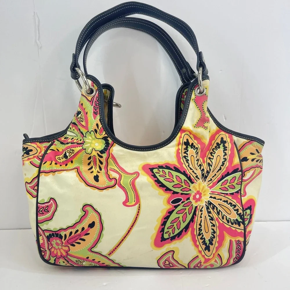 Floral Shoulder Bag‎ Y2K Resort Lilly Pulitzer Style Paris Hilton Bright Purse